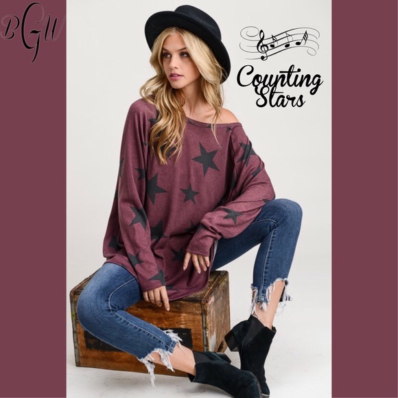 Boutique with Grace Tops - 🌺🆕5⭐️Best Seller Star Oversized Top